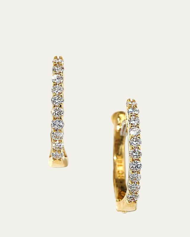 Pave Diamond Horseshoe Earrings